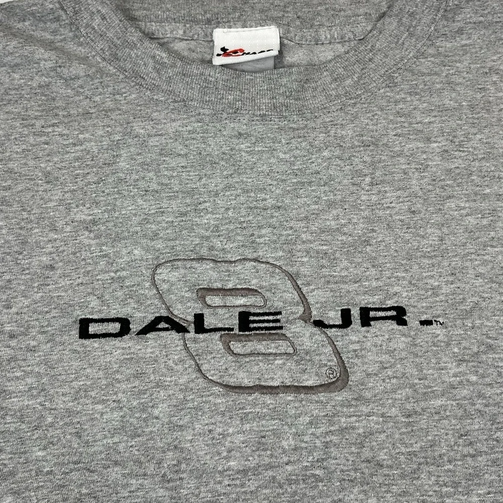 Chase Authentics Dale Jr 8 Mens Gray T-Shirt Round‎ Neck Short Sleeve Size XL